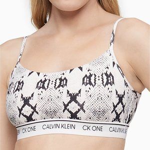 Calvin Klein CK One Snake Print Cotton Unlined Bralette